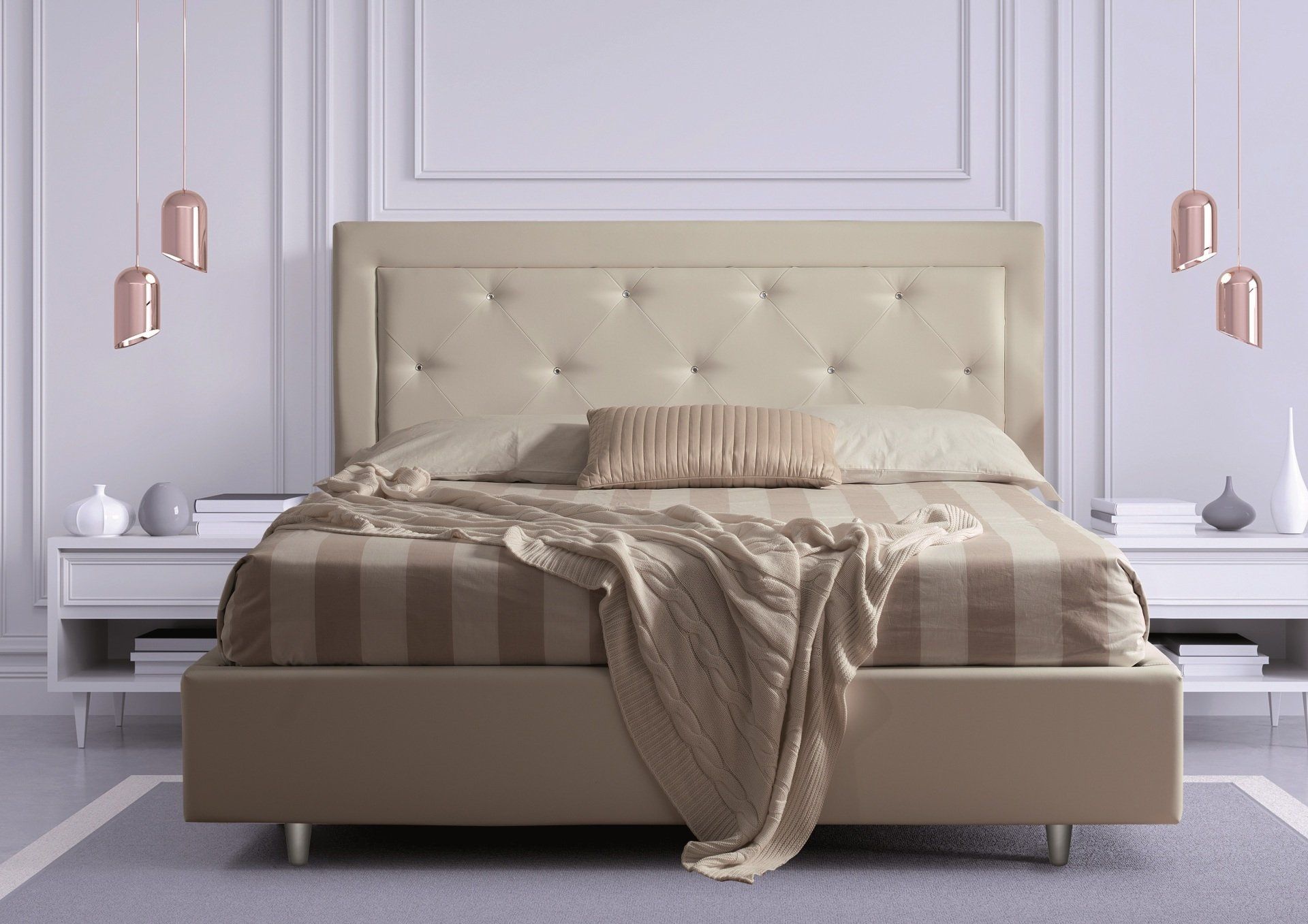 Letto imbottito Zaffiro