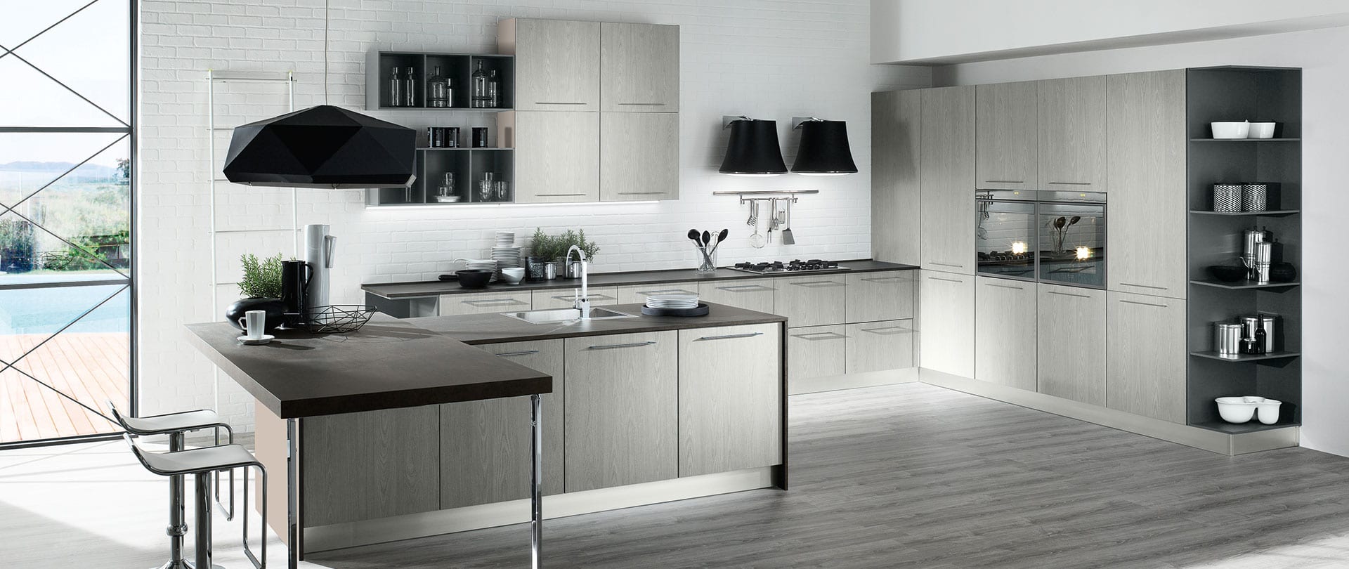 Cucina moderna Brio, orientata alla condivisione
